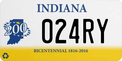 IN license plate 024RY