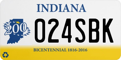 IN license plate 024SBK