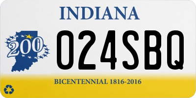 IN license plate 024SBQ
