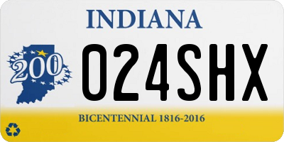 IN license plate 024SHX