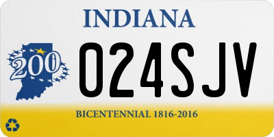 IN license plate 024SJV