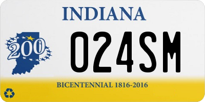 IN license plate 024SM