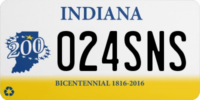 IN license plate 024SNS