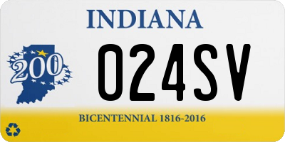 IN license plate 024SV