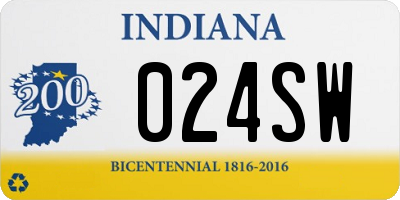 IN license plate 024SW