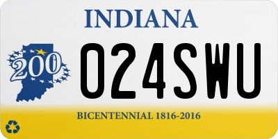 IN license plate 024SWU
