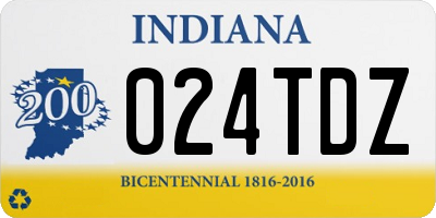 IN license plate 024TDZ