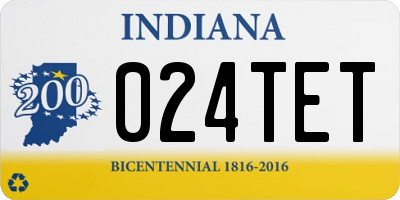 IN license plate 024TET