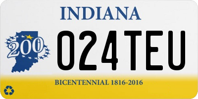 IN license plate 024TEU