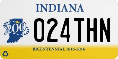 IN license plate 024THN