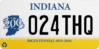 IN license plate 024THQ