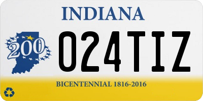 IN license plate 024TIZ