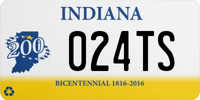 IN license plate 024TS
