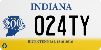 IN license plate 024TY