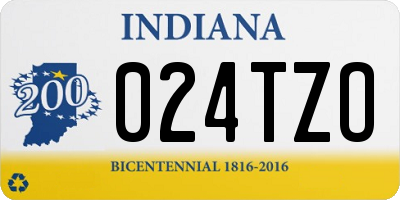 IN license plate 024TZO