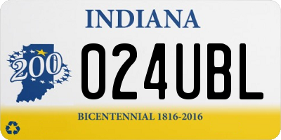 IN license plate 024UBL