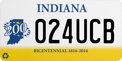 IN license plate 024UCB
