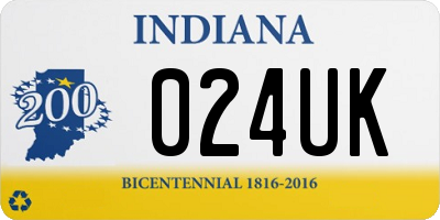 IN license plate 024UK