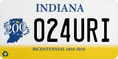 IN license plate 024URI