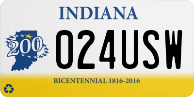 IN license plate 024USW