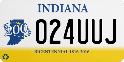 IN license plate 024UUJ