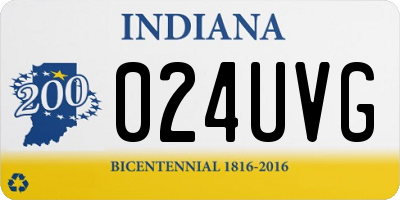 IN license plate 024UVG
