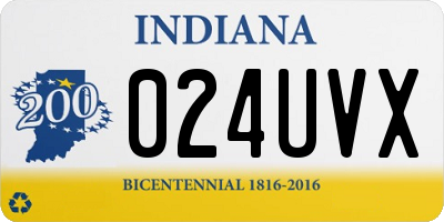 IN license plate 024UVX