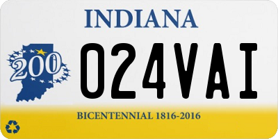 IN license plate 024VAI