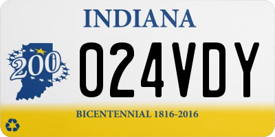 IN license plate 024VDY
