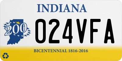 IN license plate 024VFA