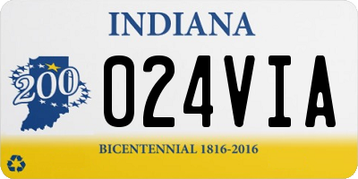 IN license plate 024VIA