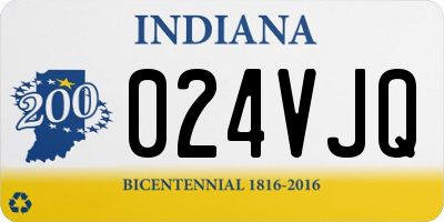 IN license plate 024VJQ