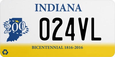 IN license plate 024VL