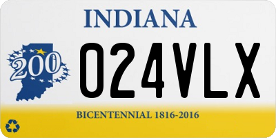 IN license plate 024VLX