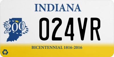 IN license plate 024VR