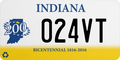 IN license plate 024VT