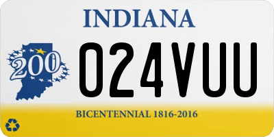 IN license plate 024VUU