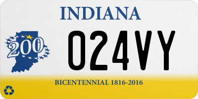 IN license plate 024VY