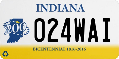 IN license plate 024WAI