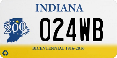 IN license plate 024WB