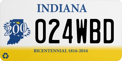 IN license plate 024WBD