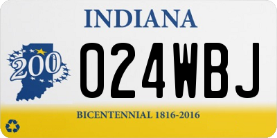 IN license plate 024WBJ