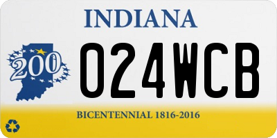 IN license plate 024WCB