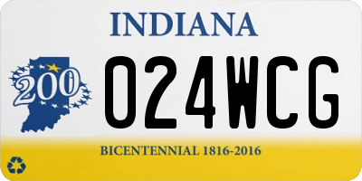IN license plate 024WCG