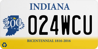 IN license plate 024WCU
