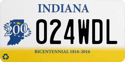 IN license plate 024WDL