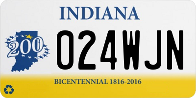 IN license plate 024WJN