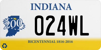 IN license plate 024WL
