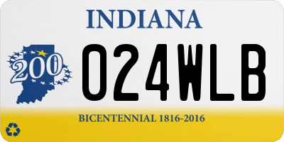 IN license plate 024WLB