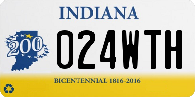 IN license plate 024WTH
